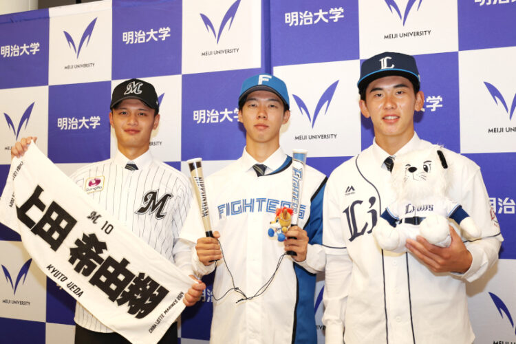 小島大河副将・大川慈英投手・毛利海大投手がプロ野球ドラフト会議で指名――複数名の1巡目指名は10年ぶりの快挙|体育会硬式野球部