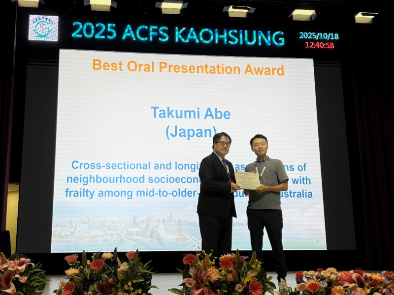 【商学部】阿部巧准教授が第11回アジアフレイル・サルコペニア学会にてBest